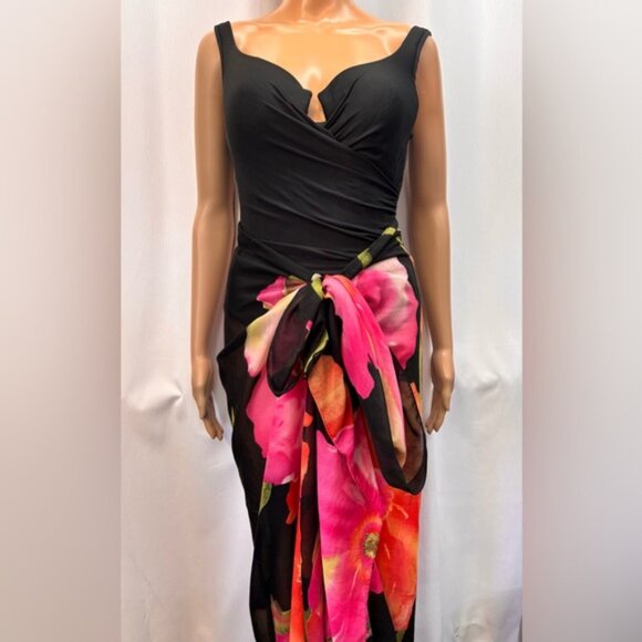 Bold Floral Sarong Wrap Scarf - Picture 6 of 14